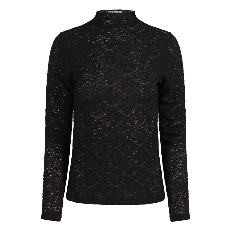 Lizzi Lou LT-69416 W20383 t-shirts lange mouw Zwart