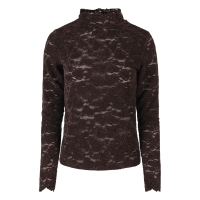 Lizzi Lou Mira W20455 t-shirts lange mouw Bruin donker