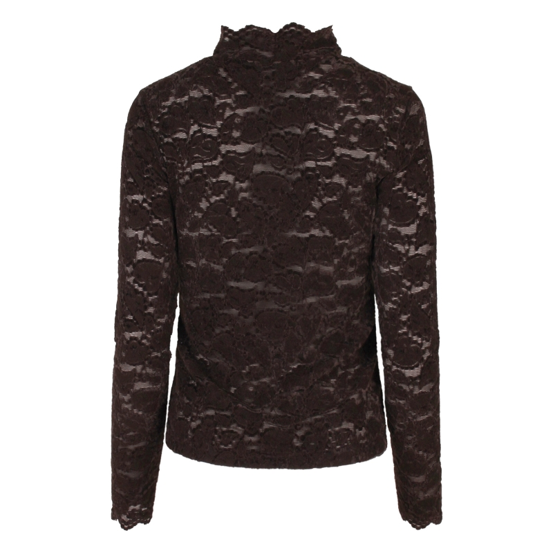 Lizzi Lou Mira W20455 t-shirts lange mouw Bruin donker