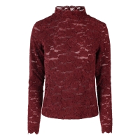 Lizzi Lou Mira W20455 t-shirts lange mouw Wijnrood