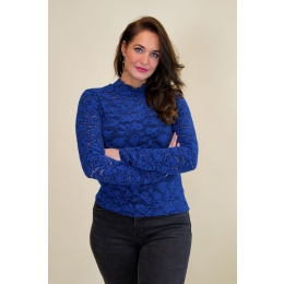Lizzi Lou Mira W20455 dames T-shirts lange mouwen Kobalt