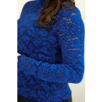 Lizzi Lou Mira W20455 t-shirts lange mouw Kobalt