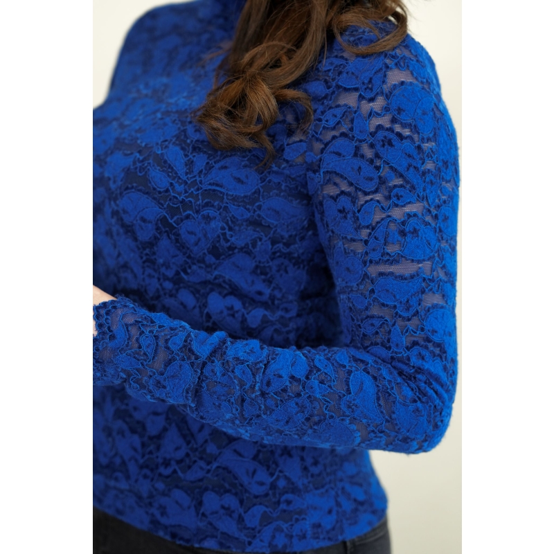 Lizzi Lou Mira W20455 t-shirts lange mouw Kobalt