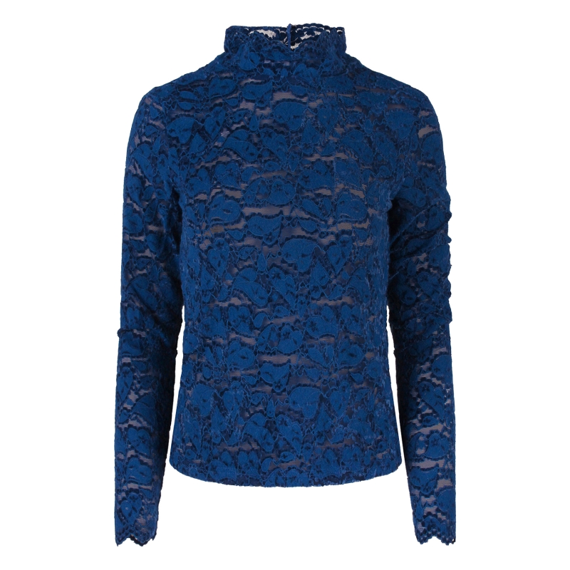 Lizzi Lou Mira W20455 t-shirts lange mouw Kobalt