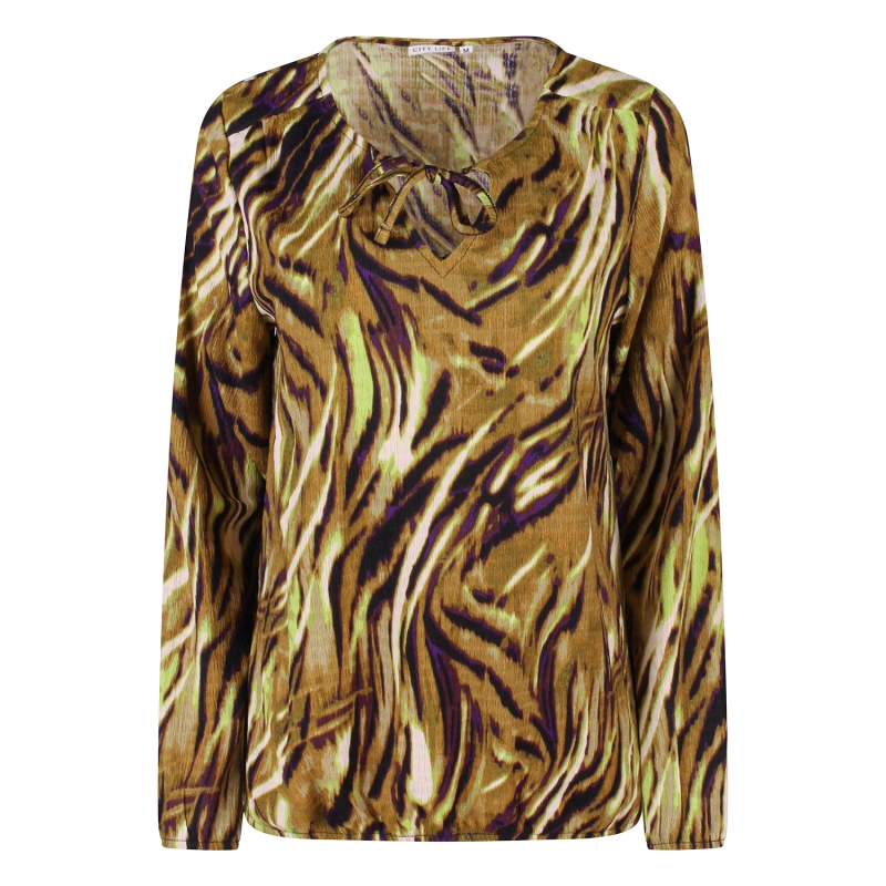 City Life 213584 W20441 t-shirts lange mouw Moss