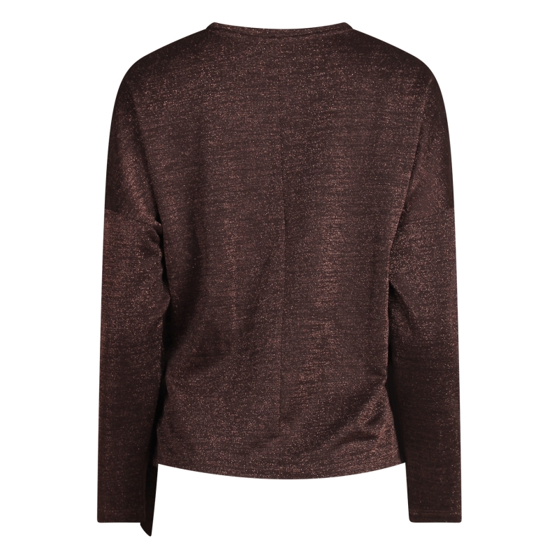 City Life CX91008 W20463 t-shirts lange mouw Bruin donker
