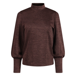 City Life LW93412 W20462 dames T-shirts lange mouwen Bruin donker