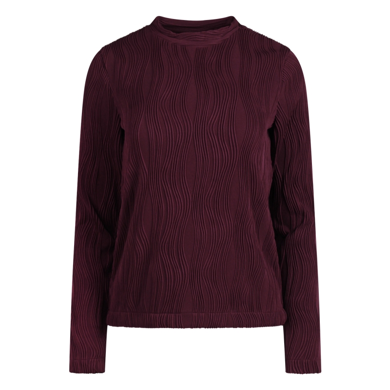 City Life LW93575 W20470 t-shirts lange mouw Wijnrood