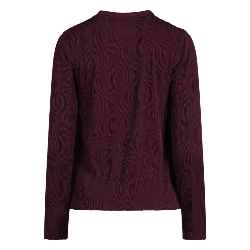 City Life LW93575 W20470 t-shirts lange mouw Wijnrood