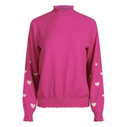 City Life Mieke W20567 dames T-shirt lm Rose fel