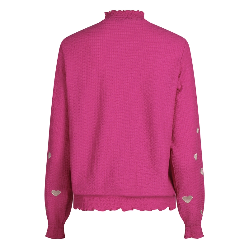 City Life Mieke W20567 t-shirts lange mouw Rose fel