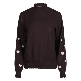 City Life Mieke W20567 dames T-shirt lm Bruin donker