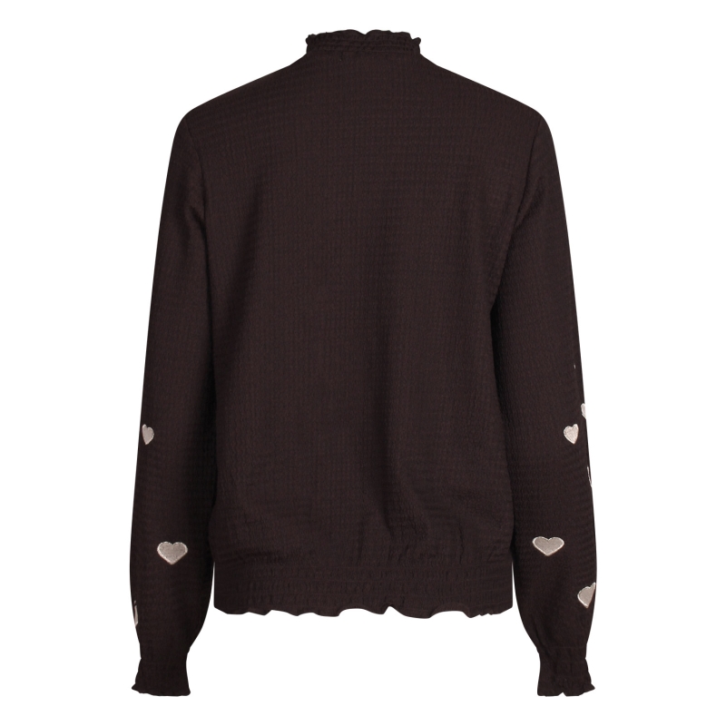 City Life Mieke W20567 t-shirts lange mouw Bruin donker