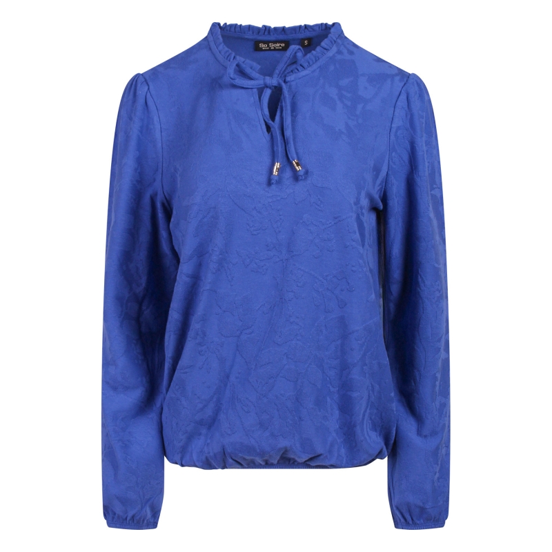 So Soire Berdien W20575 t-shirts lange mouw Kobalt