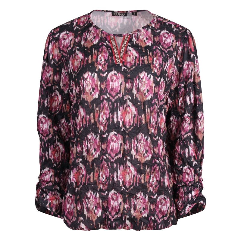 So Soire Bernadette W20514 t-shirts lange mouw Wijnrood
