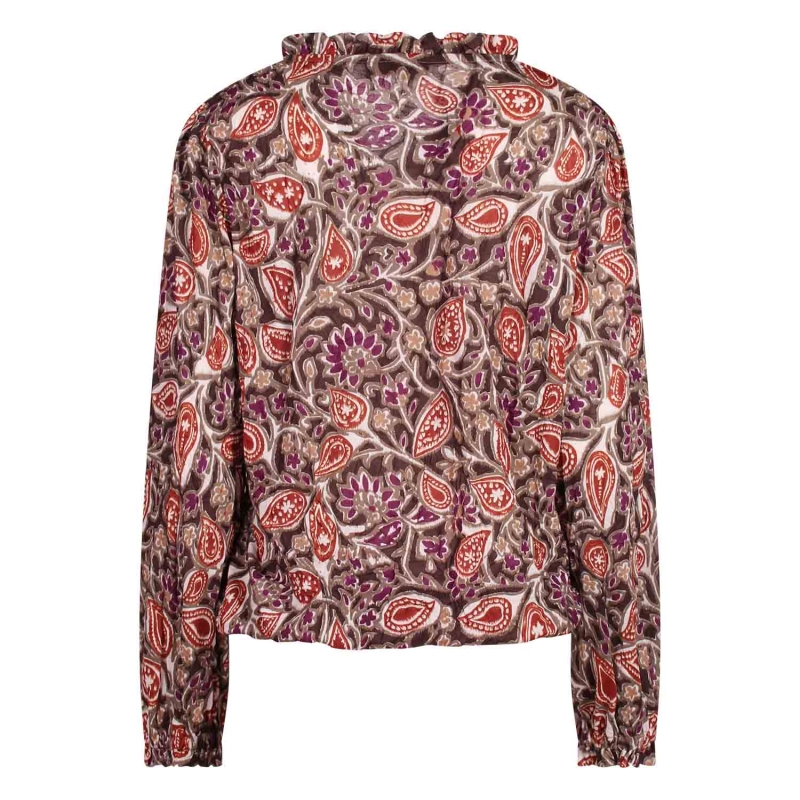 So Soire Cameron W20516 t-shirts lange mouw Bruin donker