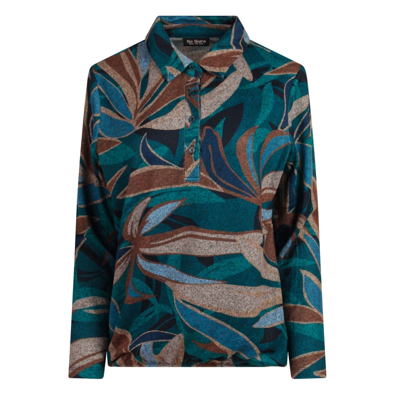 So Soire Cassie W20571 t-shirts lange mouw Petrol