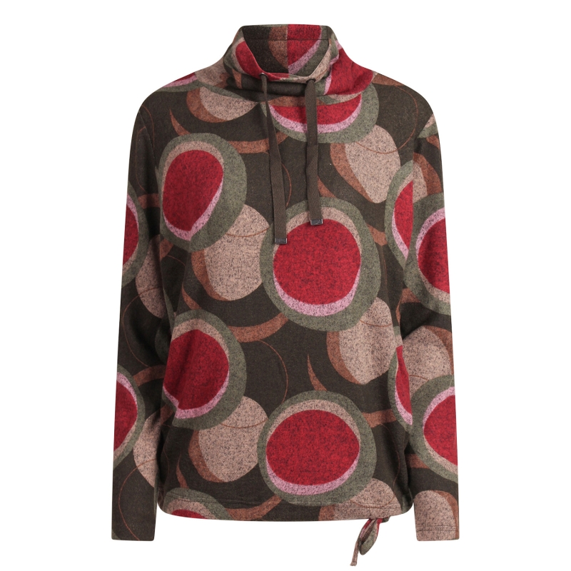 So Soire Claudine W20570 t-shirts lange mouw Army