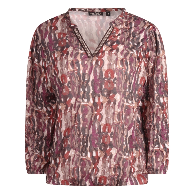 So Soire Evie W20513 t-shirts lange mouw Roest