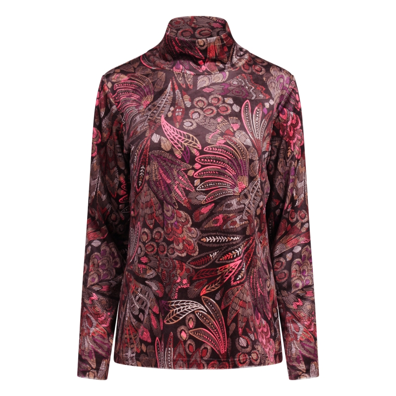 So Soire Nikita W20574 t-shirts lange mouw Bruin donker