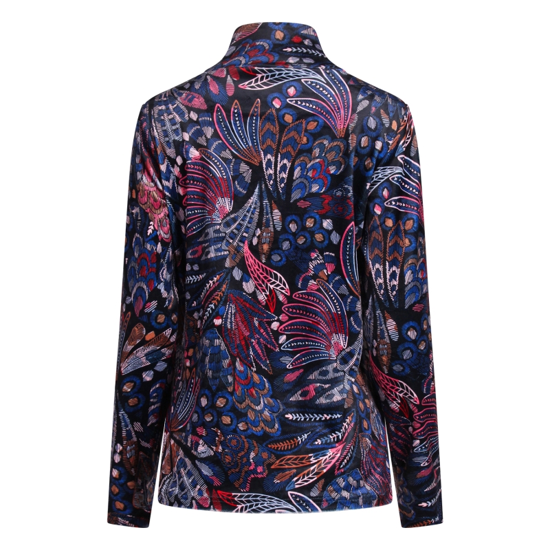 So Soire Nikita W20574 t-shirts lange mouw Marine