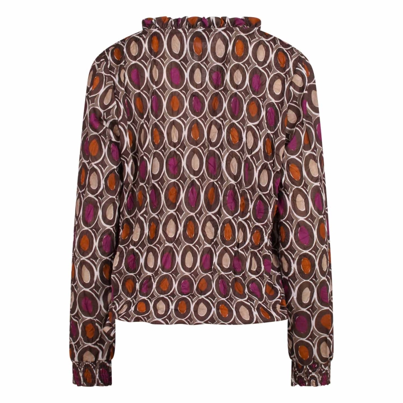 So Soire Olga W20515 t-shirts lange mouw Bruin donker