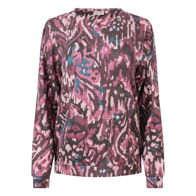 City Life 214454 W20532 t-shirts lange mouw Rose