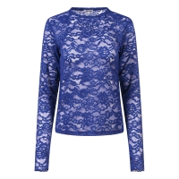 Lizzi Lou Sophia W20517 t-shirts lange mouw Kobalt