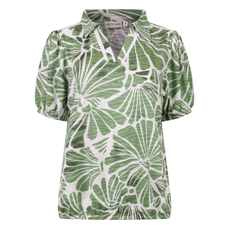 City Life 214184 Z10464 polo Groen mos