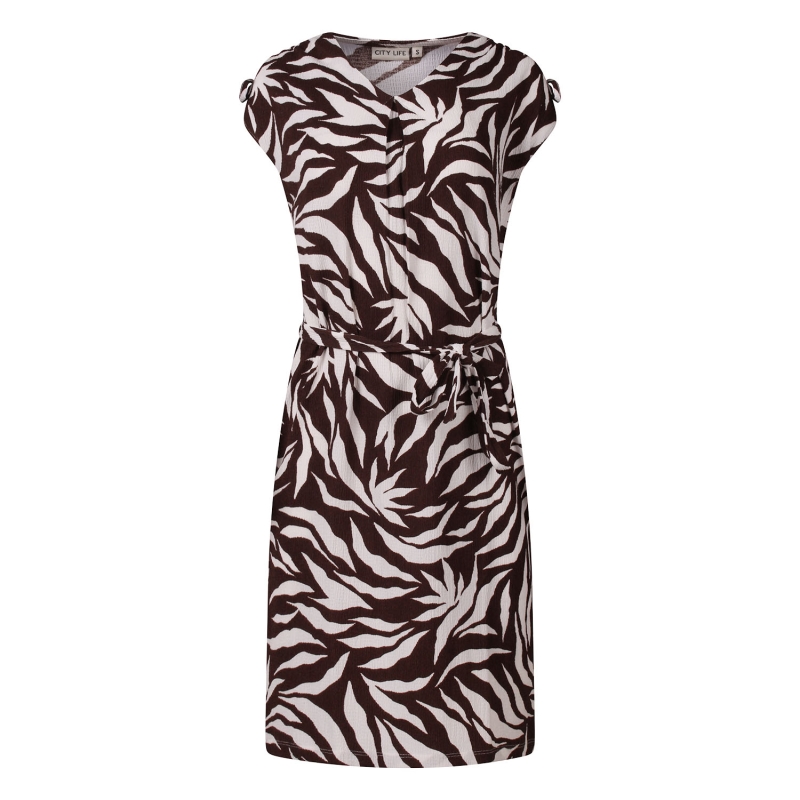 City Life CX80211-R1 Z10681 jurken Bruin