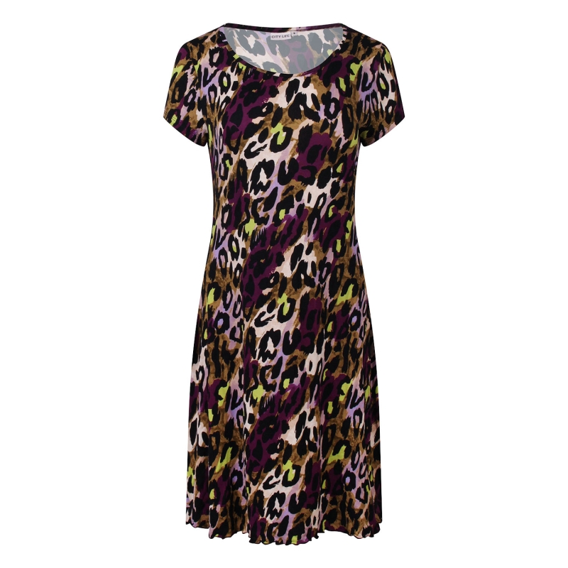 City Life 803135 W20017 jurken Aubergine