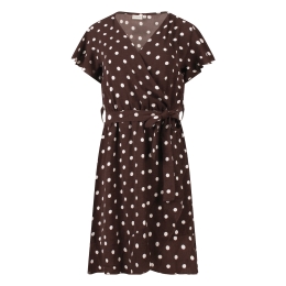 City Life 804443A W20223 dames Jurk Bruin donker