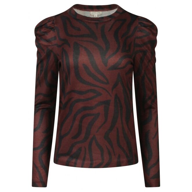 City Life City Life CX90801 W10418 Bordeaux rood cabernet City Life CX90801 W10418 Dames T-shirt lm Bordeaux rood bestel je online bij www.bertusmode.nl/