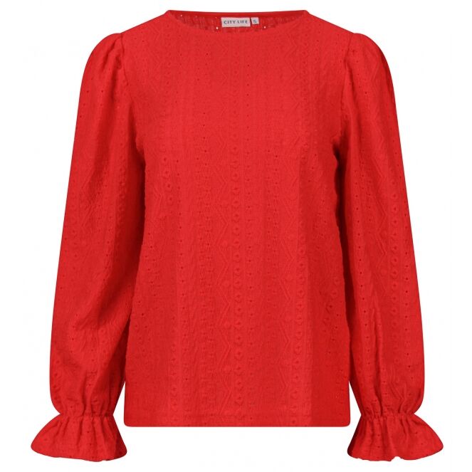 City Life City Life 103430 Z10637 Rood poinsettia City Life 103430 Z10637 Dames T-shirt lm Rood bestel je online bij www.bertusmode.nl/