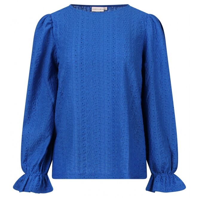 City Life City Life 103430 Z10637 Blauw victoria blue City Life 103430 Z10637 Dames T-shirt lm Blauw bestel je online bij www.bertusmode.nl/