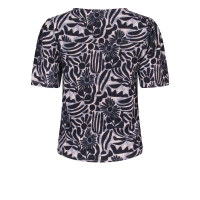 lizzi lou Luna aop Z10495 blouses korte mouw Marine