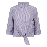 lizzi lou Nienke Z10501 blouses korte mouw Bleu