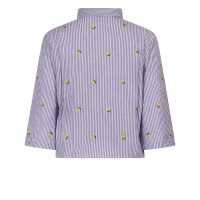 lizzi lou Nienke Z10501 blouses korte mouw Bleu