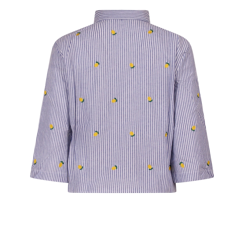 lizzi lou Nienke Z10501 blouses korte mouw Bleu