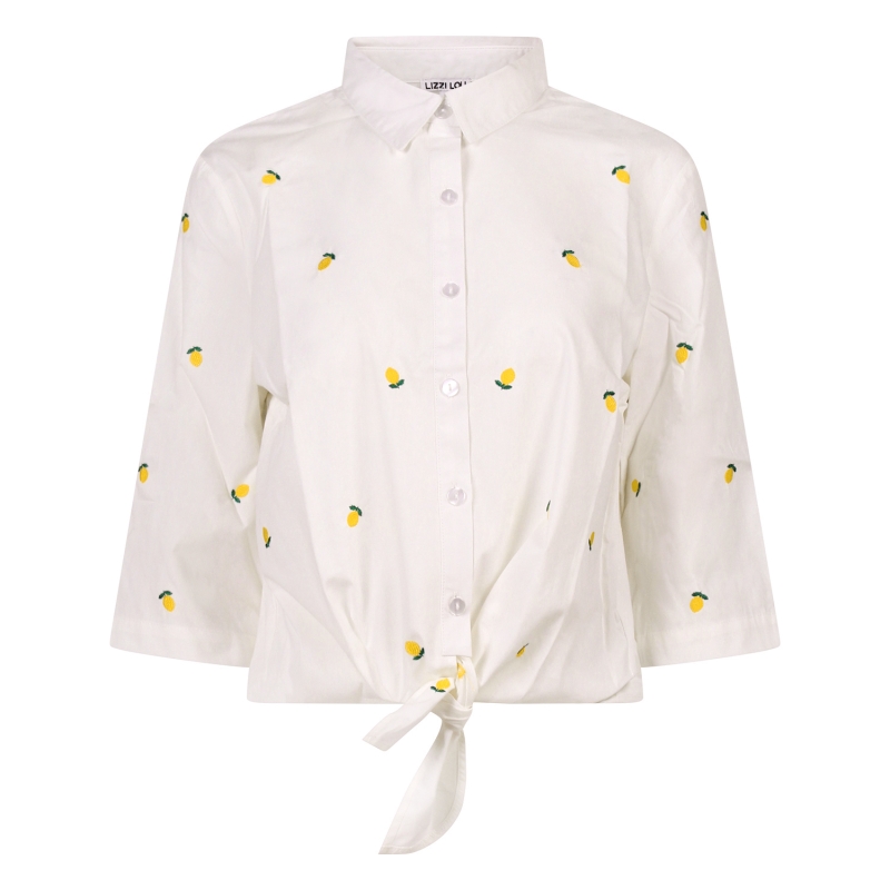 lizzi lou Nienke Z10501 blouses korte mouw Wit