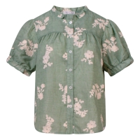 City Life Eva Z10579 blouses korte mouw Groen mos