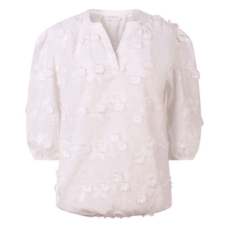 So Soire Alison Z10540 blouses korte mouw Wit