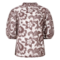 So Soire Ambria Z10543 blouses korte mouw Taupe