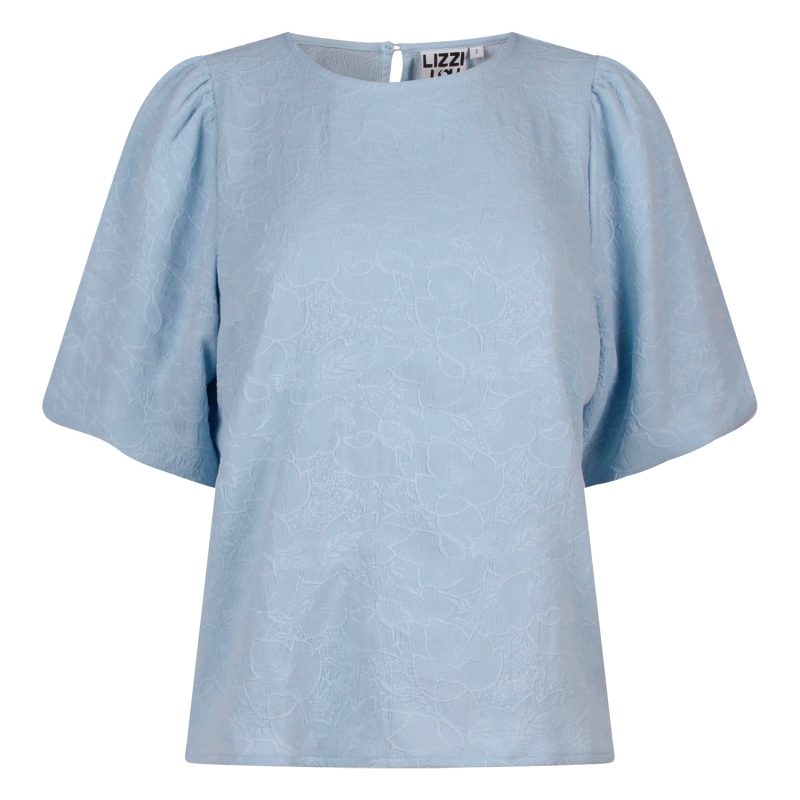 lizzi lou CX10075 Z10520 blouses korte mouw Blauw licht