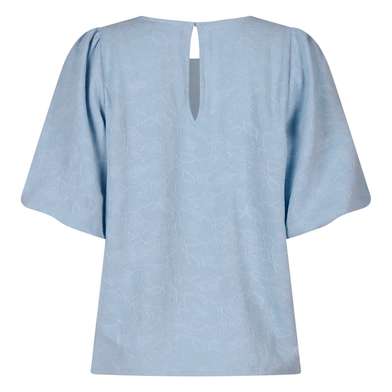 lizzi lou CX10075 Z10520 blouses korte mouw Blauw licht