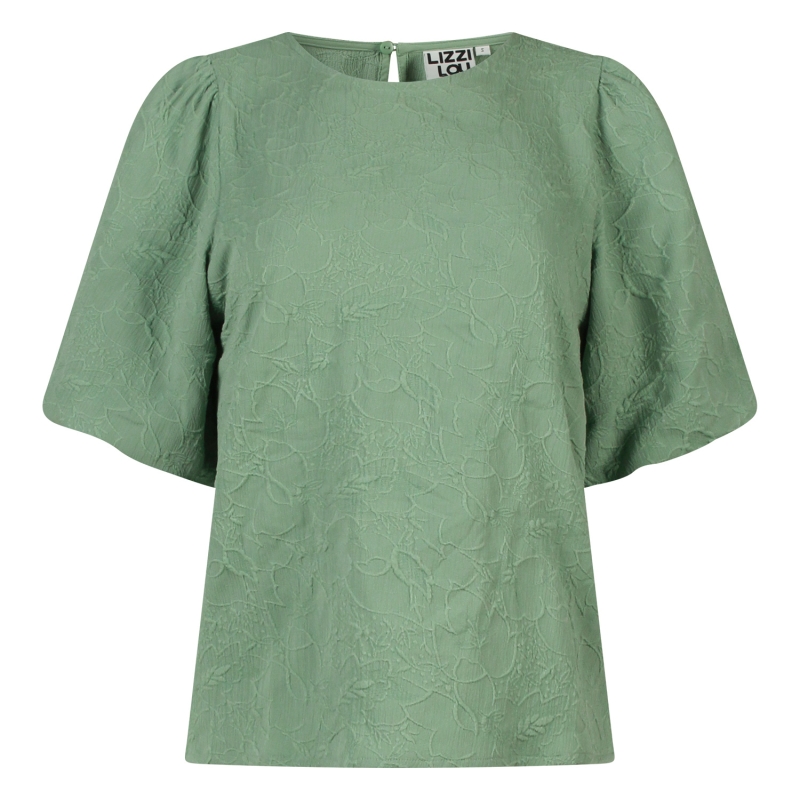 lizzi lou CX10075 Z10520 blouses korte mouw Groen mos