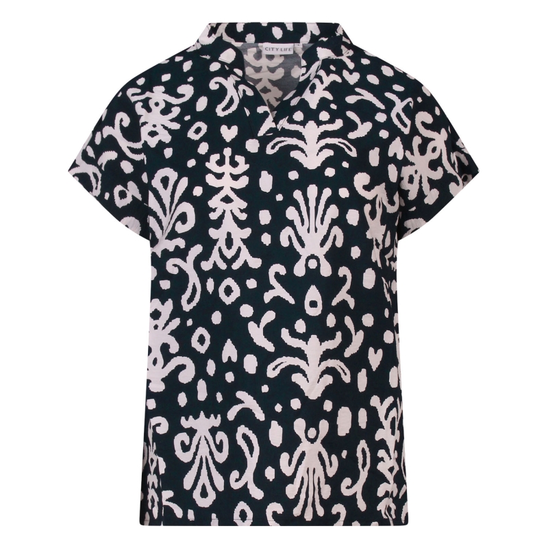 City Life 103559 Z10620 blouses korte mouw Marine