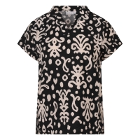 City Life 103559 Z10620 blouses korte mouw Zwart