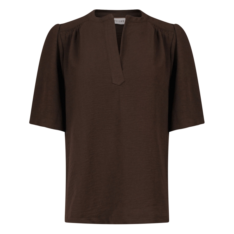 City Life CX10077 Z10673 blouses korte mouw Bruin