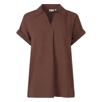 City Life 103524 W20022 blouses korte mouw Bruin donker
